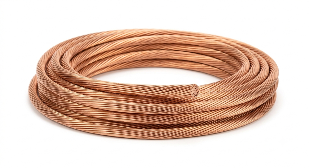 Cable desnudo para sistemas de puesta a tierra disponible en MAXX ELECTRIC.
