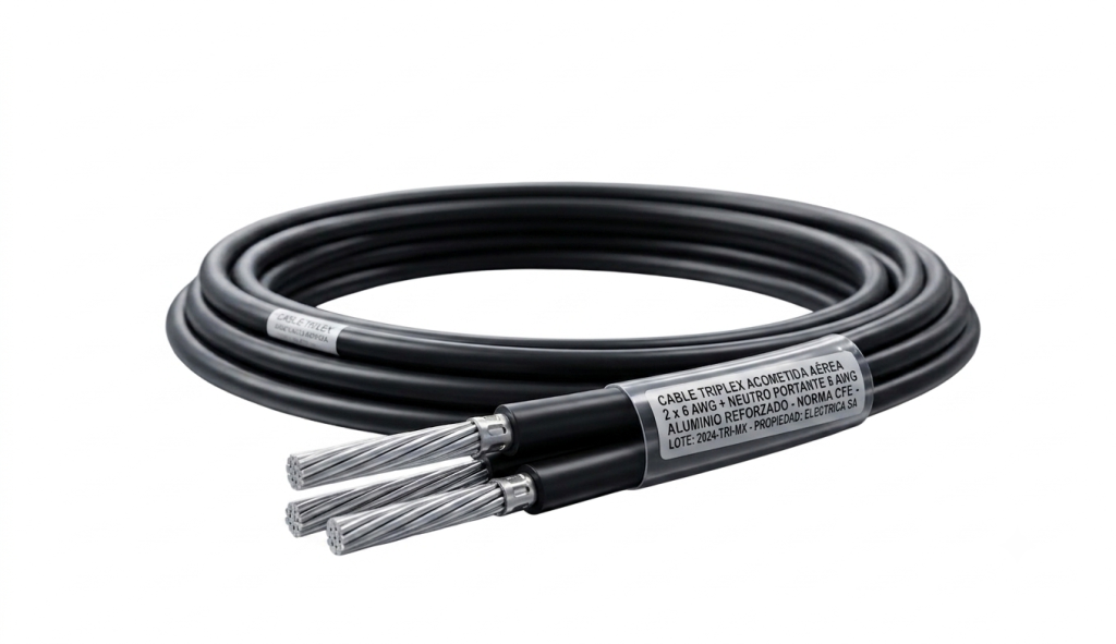Cable Tríplex Indiana para distribución de energía eléctrica en instalaciones residenciales, comerciales e industriales disponible en MAXX ELECTRIC.